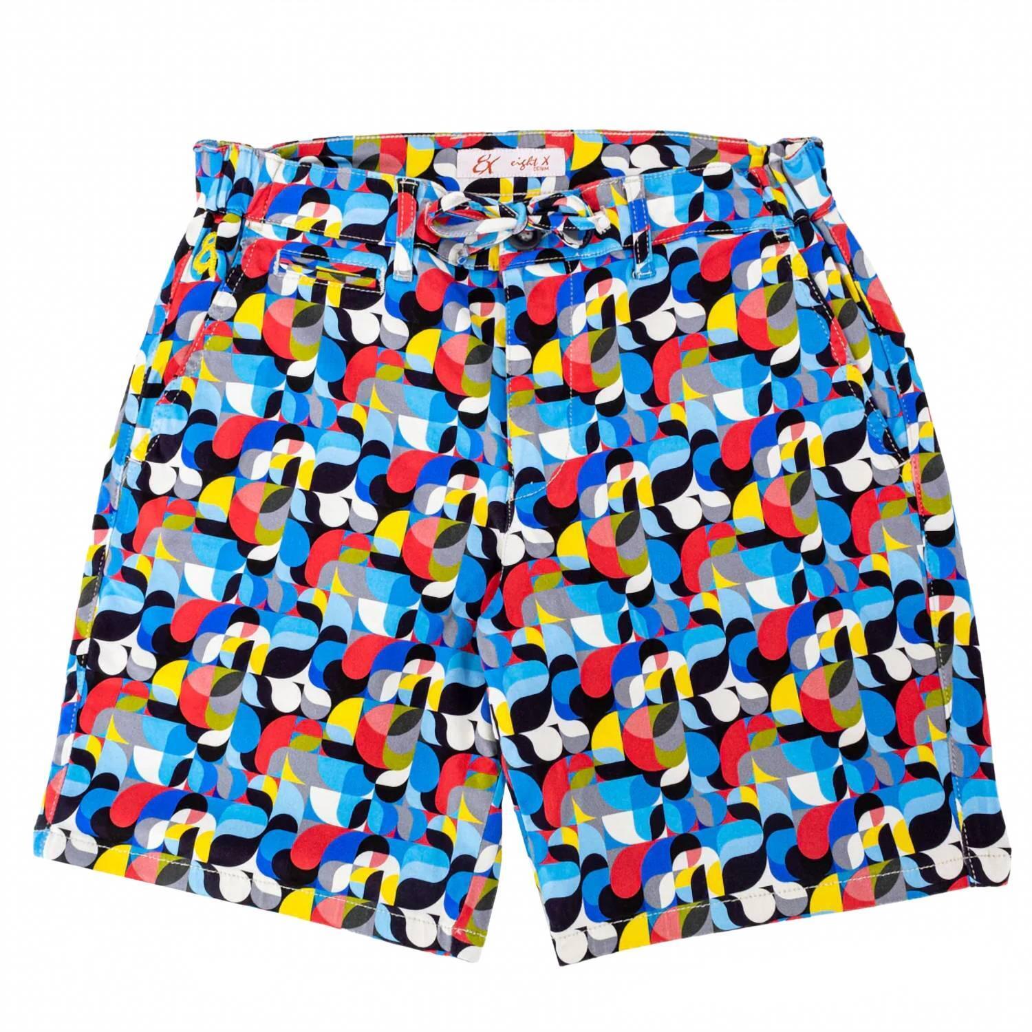 New Eight X Men's El Maestro Printed Shorts In Multi